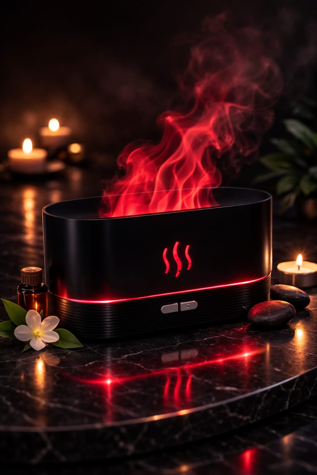 KINSCOTER Flame Effect LED Aroma Diffuser – Relax & Design